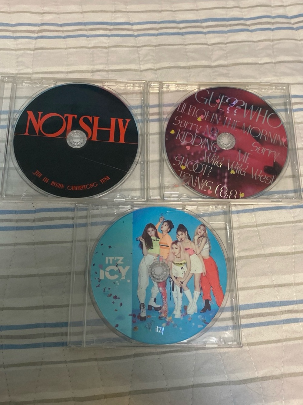 K-Pop CD Bundle - ITZY "ICY" + Not Shy + Guess Who Discs
